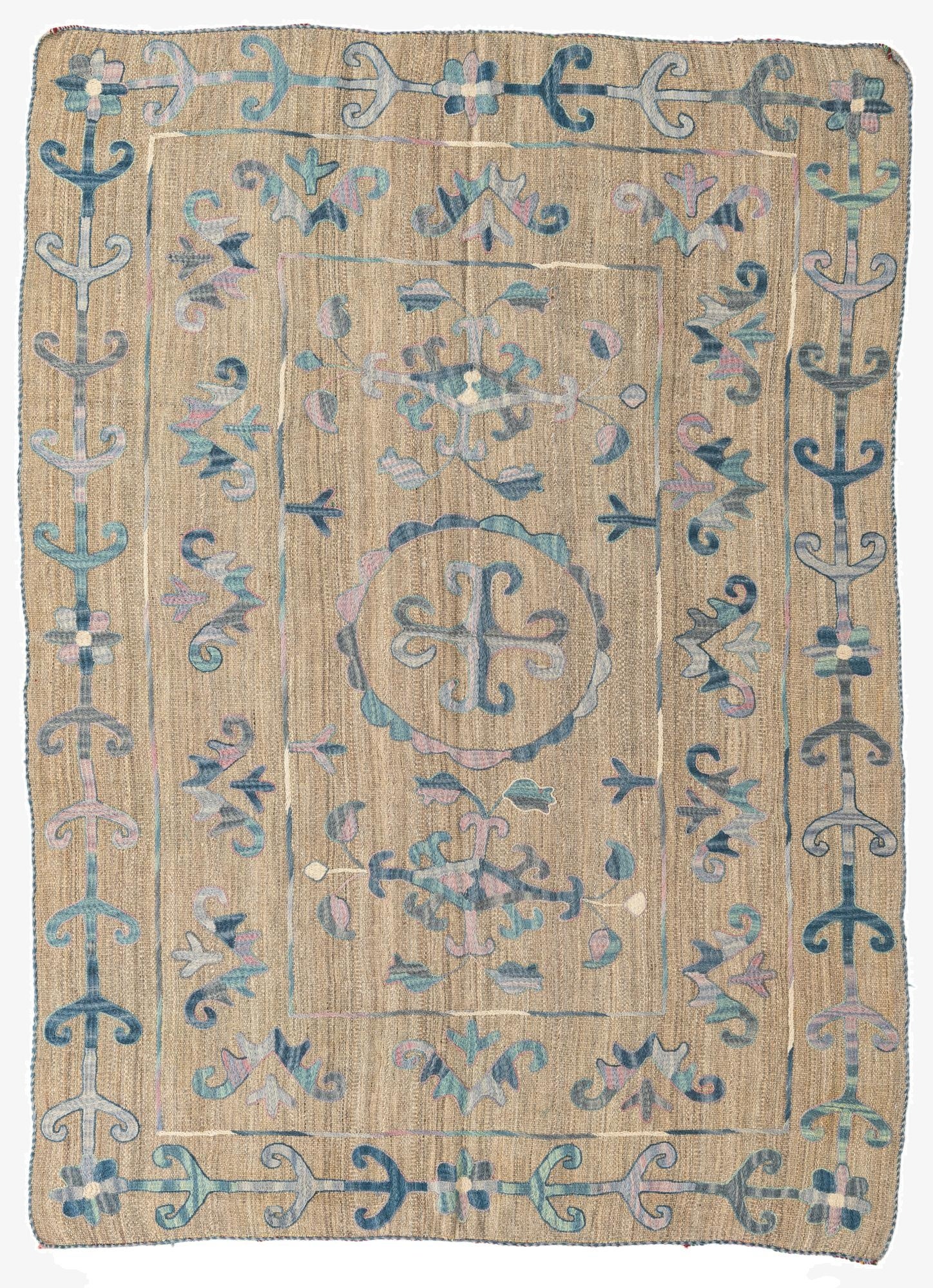 168cm x 230cm  Hand Woven Kilim Suzani Wool Rug