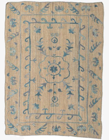 5' 8 x 7' 8 Hand Woven Kilim Suzani Wool Rug