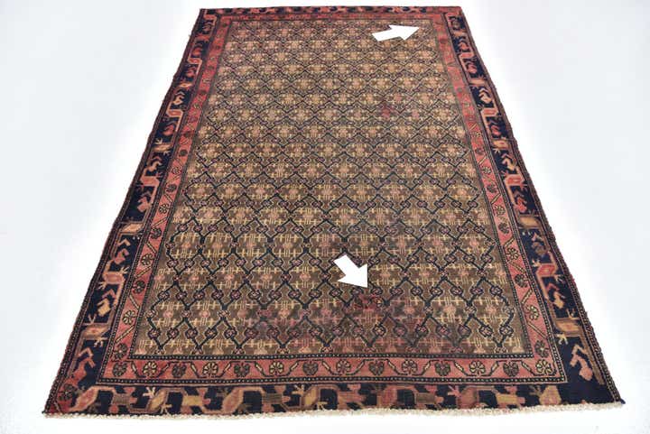 4' 6 x 7' Hand Knotted Koliaei Persian Wool Rug