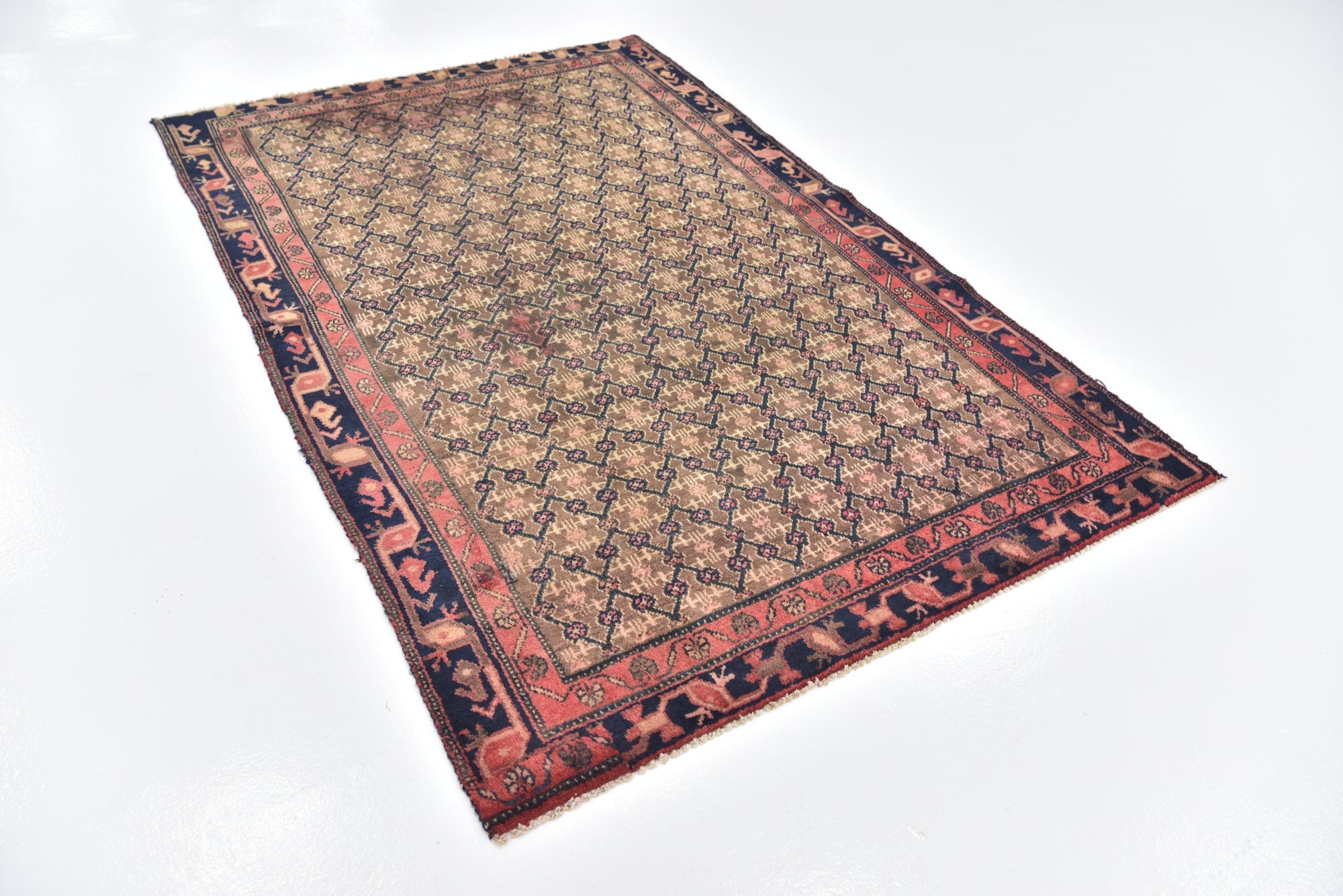 4' 6 x 7' Hand Knotted Koliaei Persian Wool Rug
