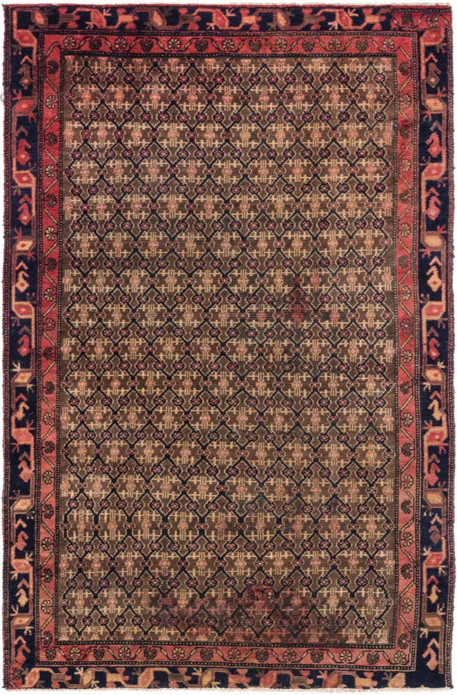 4' 6 x 7' Hand Knotted Koliaei Persian Wool Rug