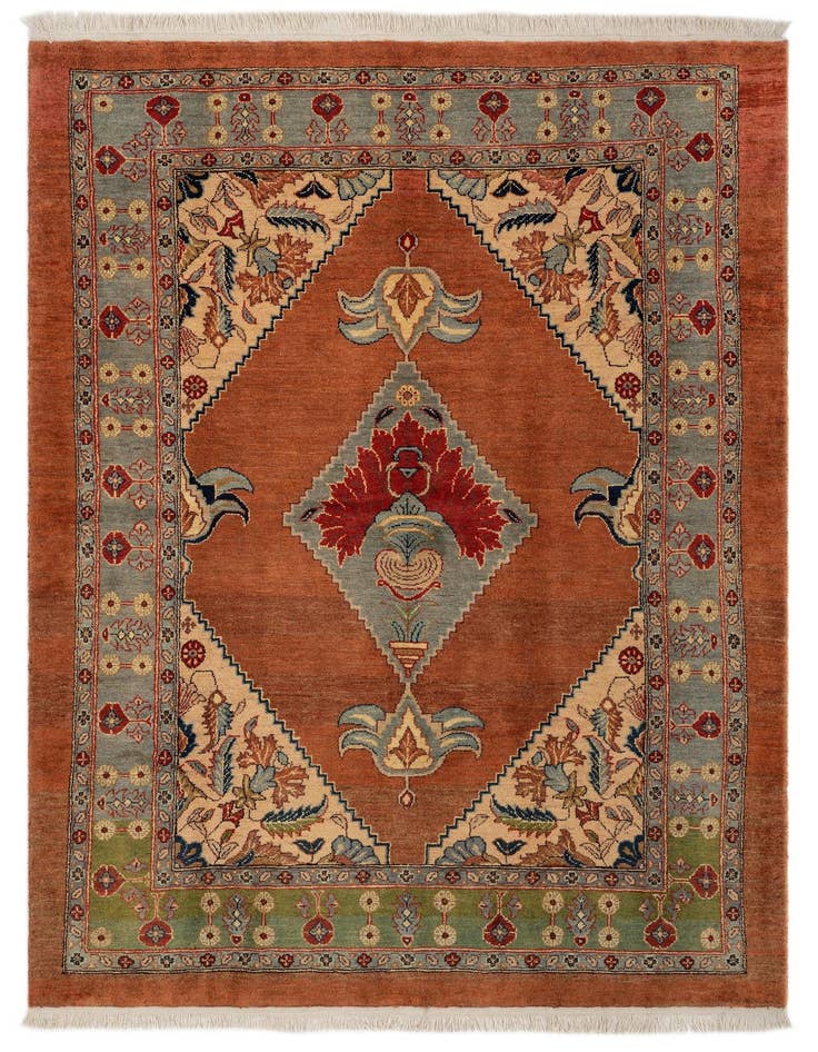 Detail image of 5' 11 x 8' 1 Hand Knotted Kurd Persian Wool Rug