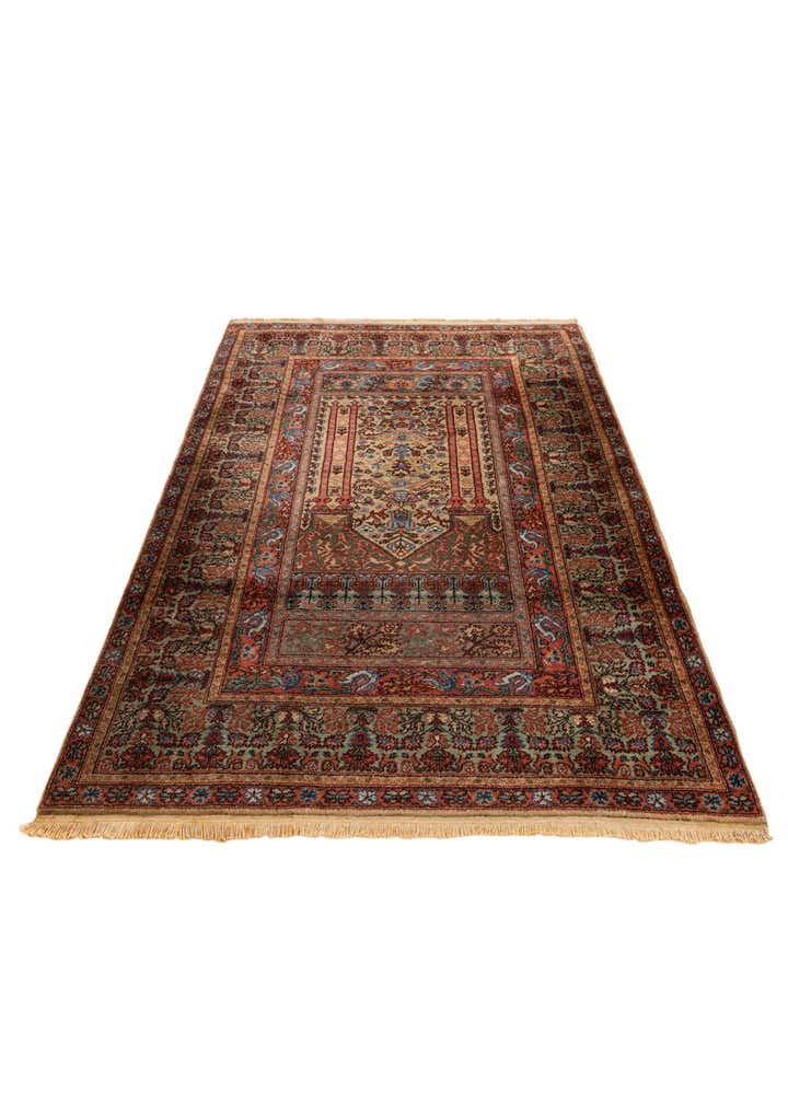 4' x 6' Hand Knotted Lahour Wool Rug