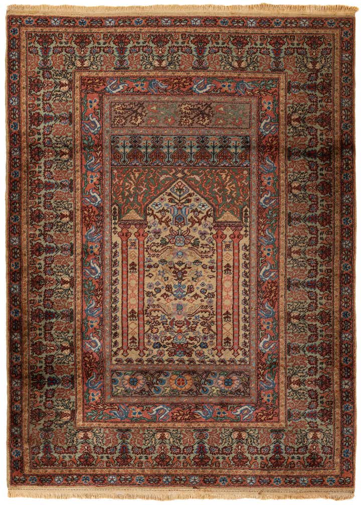 4' x 6' Hand Knotted Lahour Wool Rug