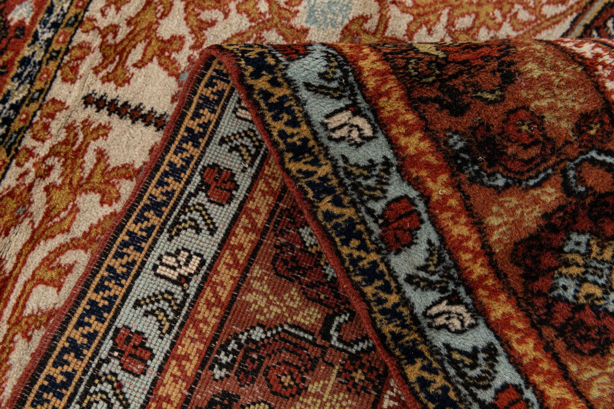 3' 7 x 5' 8 Hand Knotted Lahour Oriental Wool Rug