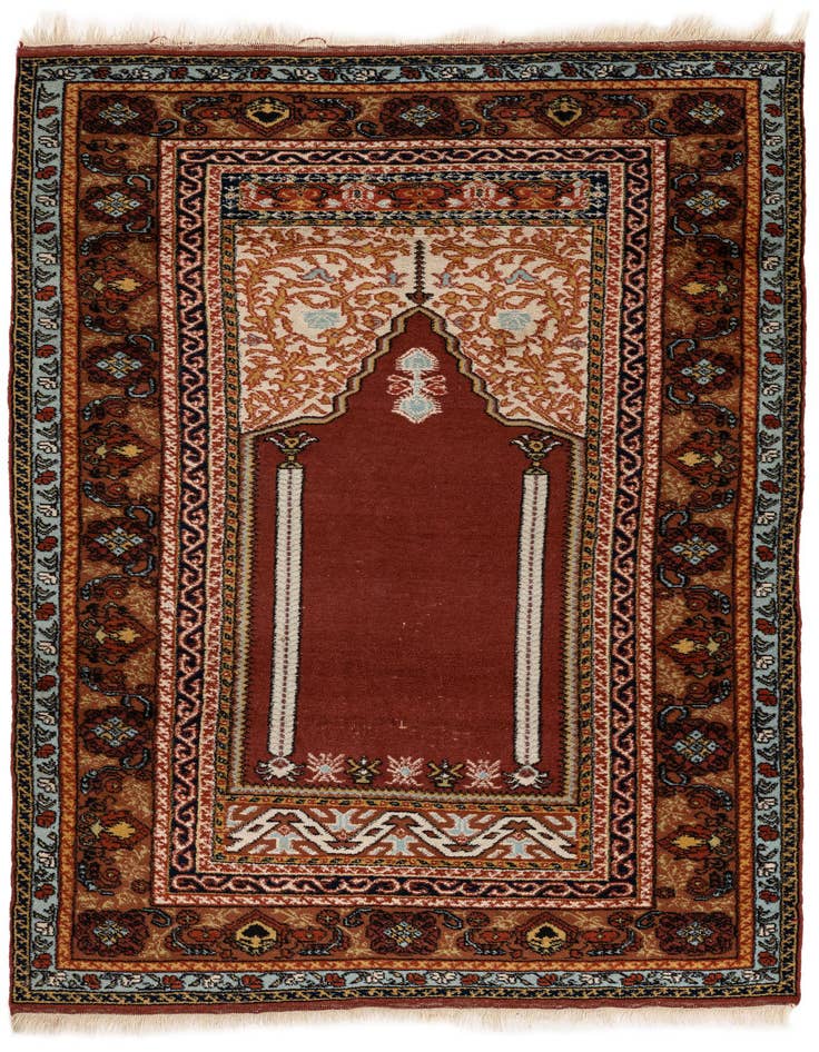 Detail image of 3' 7 x 5' 8 Hand Knotted Lahour Oriental Wool Rug