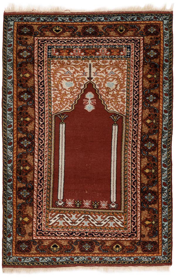 Detail image of 3' 7 x 5' 8 Hand Knotted Lahour Oriental Wool Rug