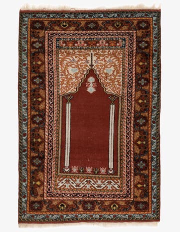 3' 7 x 5' 8 Hand Knotted Lahour Oriental Wool Rug