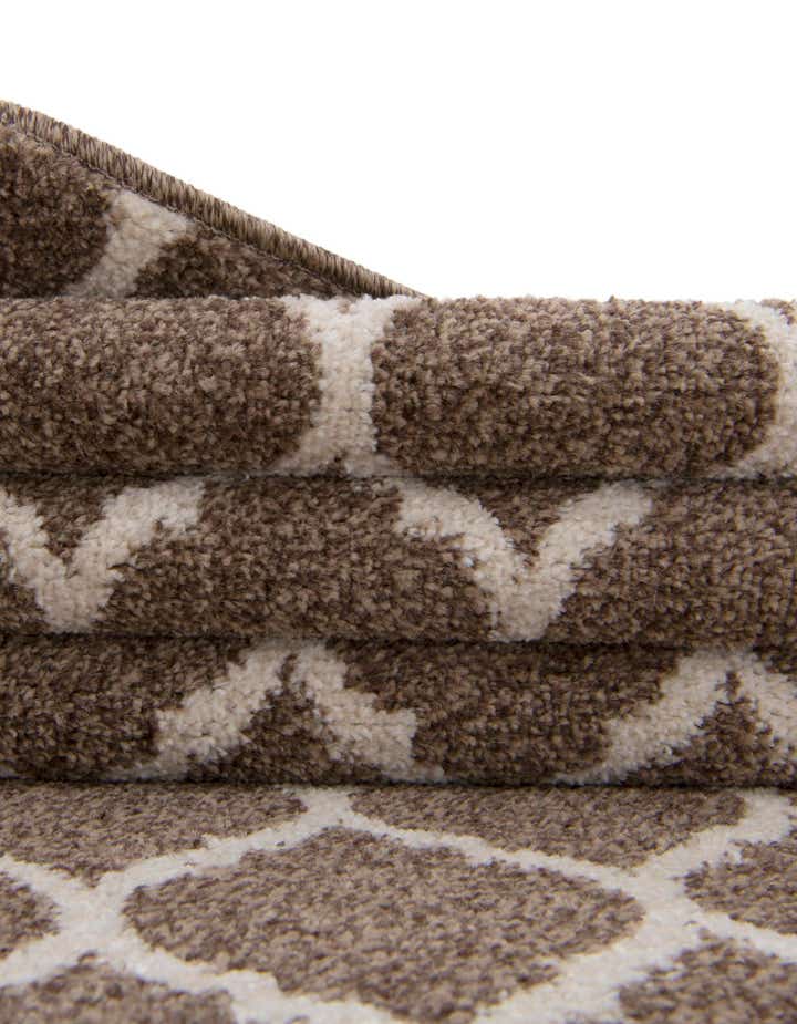 Custom Brown Lattice Rug