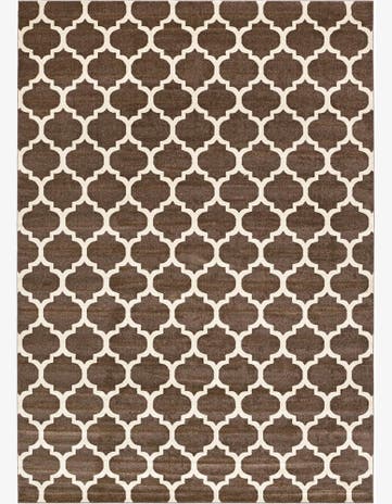 Brown Lattice Rug