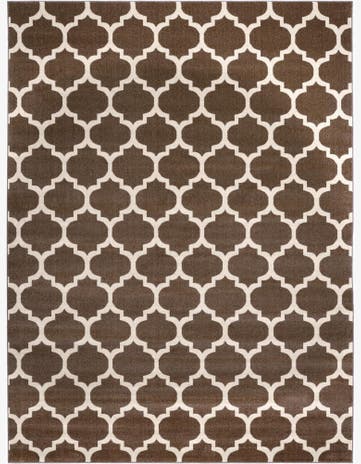 Brown Lattice Rug