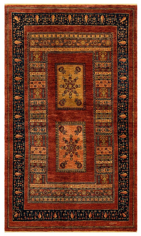 Detail image of 4' 6 x 7' 6 Luribaft Wool Rug