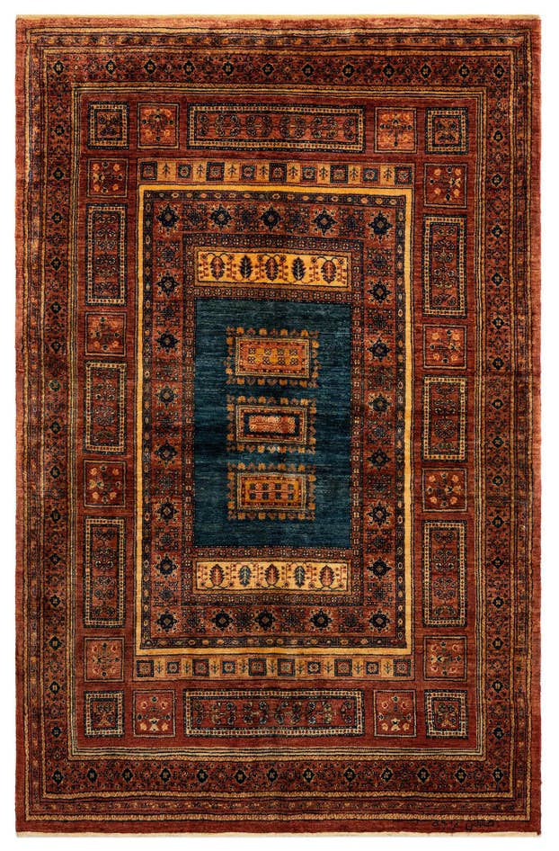 Detail image of 4' 11 x 7' 5 Luribaft Wool Rug