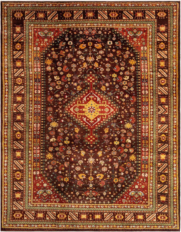 Detail image of 8' 1 x 12' 3 Hand Knotted Luribaft Rug