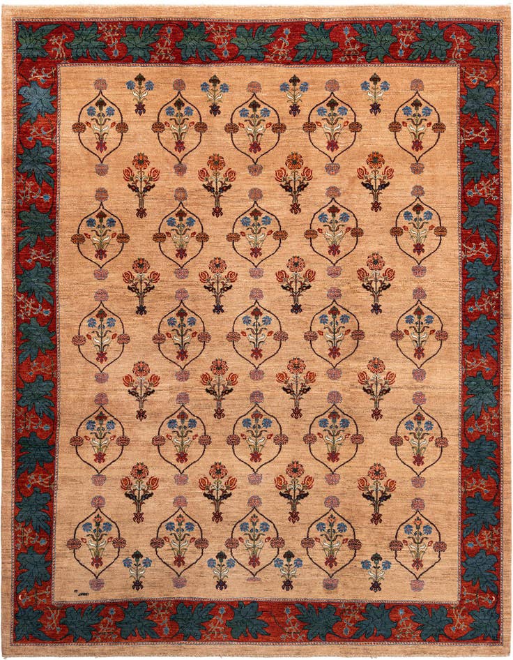 Detail image of 8' 3 x 10' 9 Hand Knotted Luribaft Rug