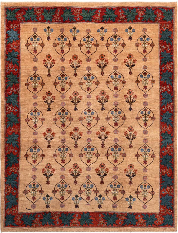 Detail image of 8' 3 x 10' 9 Hand Knotted Luribaft Rug