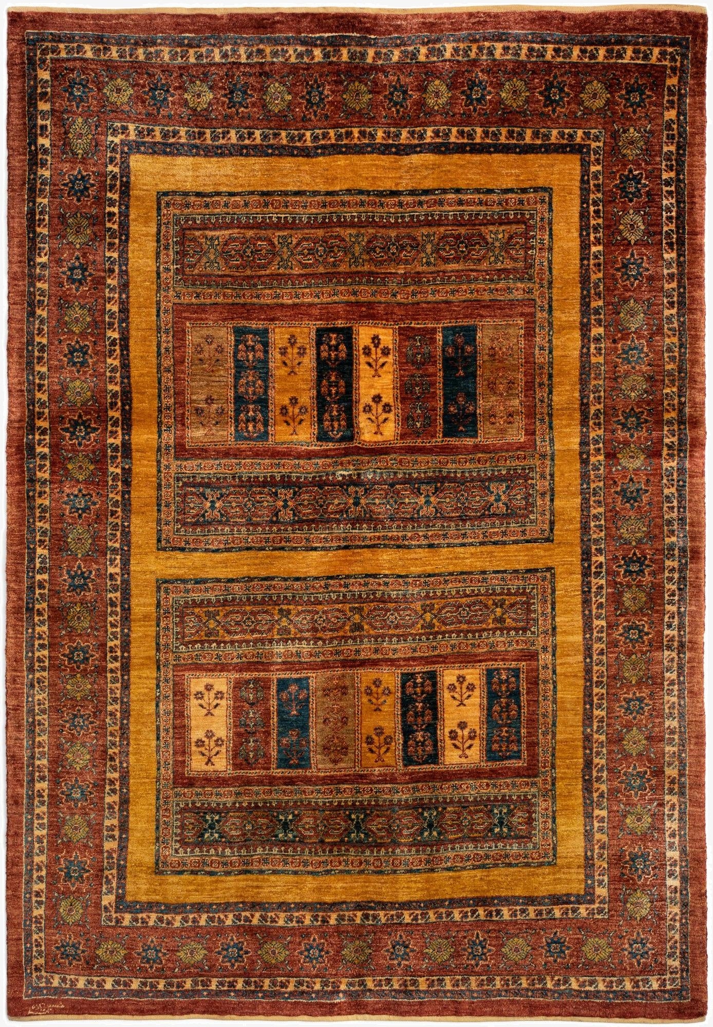 4' 9 x 6' 10 Luribaft Wool Rug