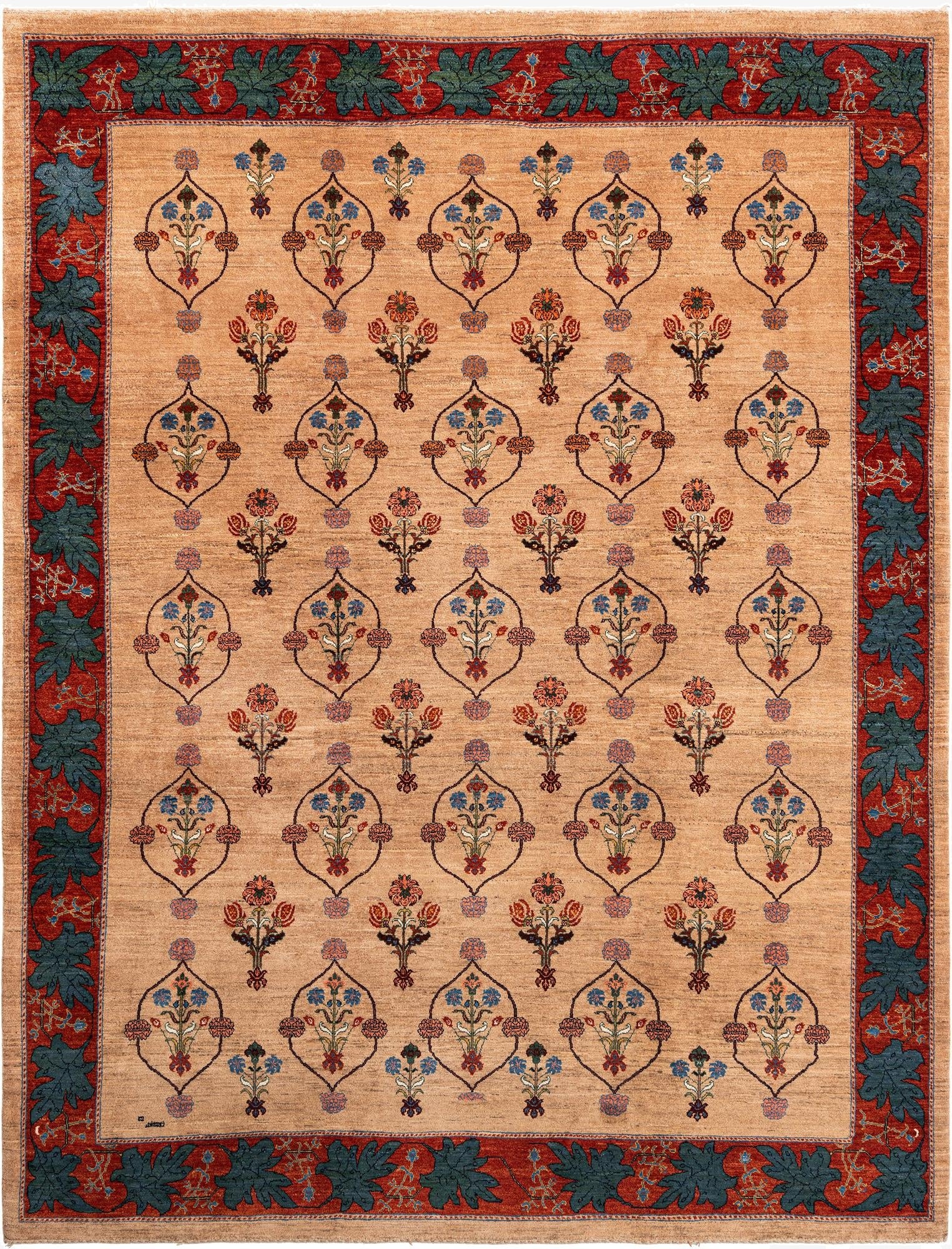 8' 3 x 10' 9  Hand Knotted Luribaft Rug