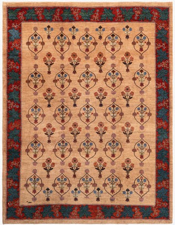 8' 3 x 10' 9 Hand Knotted Luribaft Rug