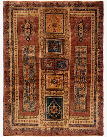 5' 1 x 6' 9 Luribaft Wool Rug