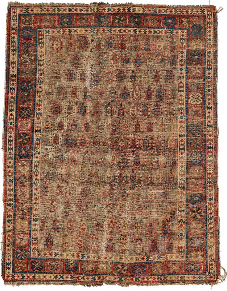 Detail image of 4' 3 x 6' 1 Hand Knotted Malayer Persian Wool Rug