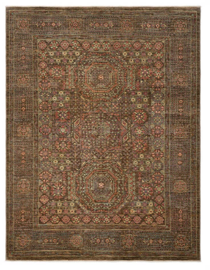 Detail image of 4' 11 x 6' 5 Hand Knotted Mamluk Wool Rug