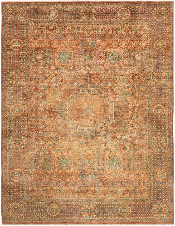Detail image of 6' 8 x 10' Hand Knotted Mamluk Rug