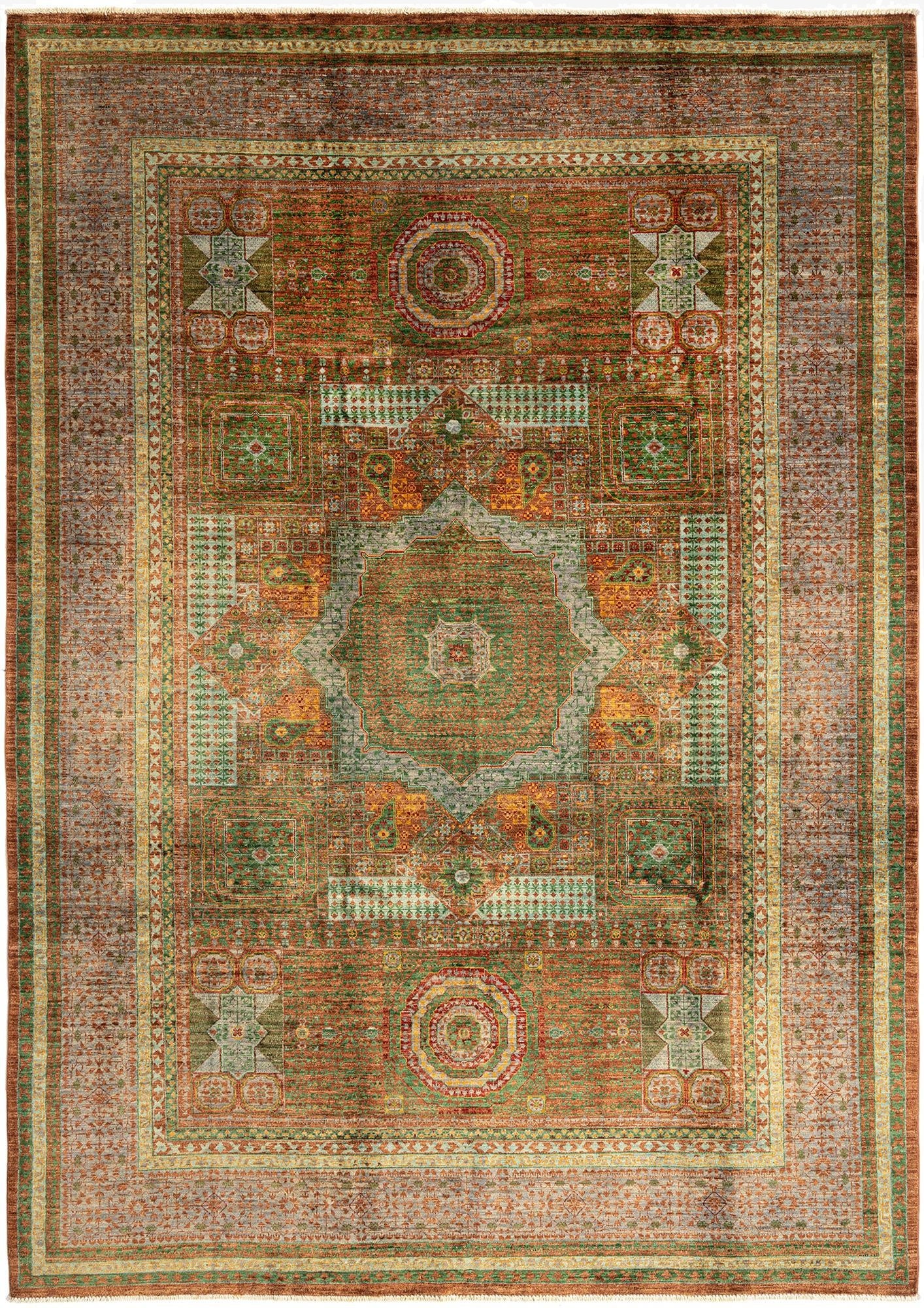 6' 11 x 9' 11 Mamluk Wool Rug