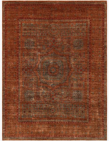 8' x 10' 3 Hand Knotted Mamluk Rug