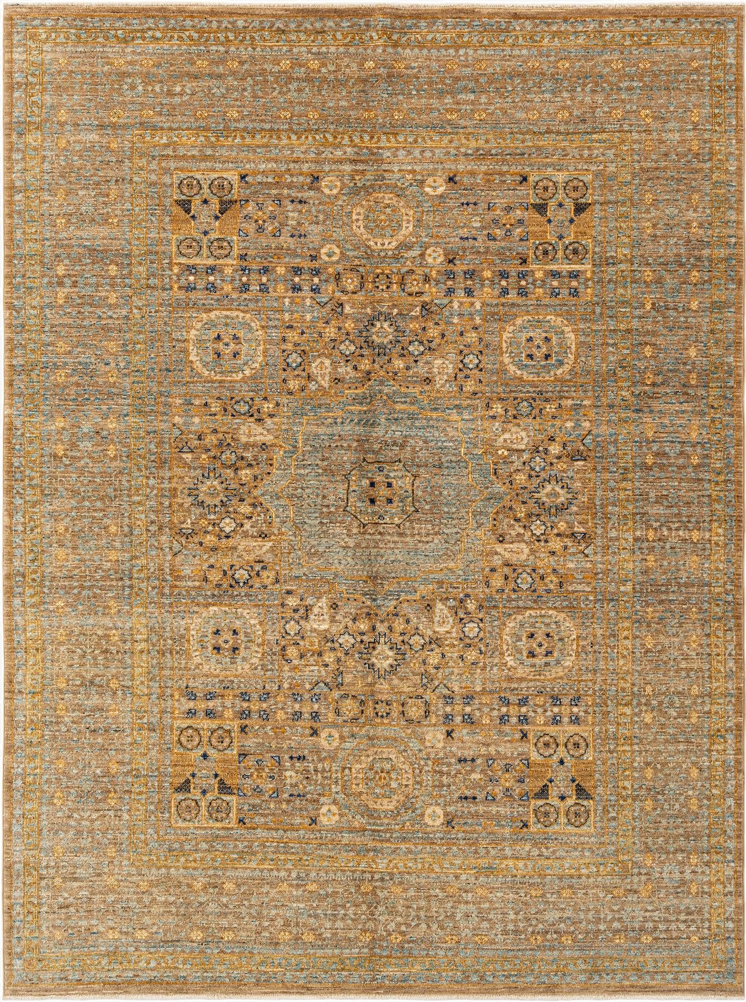 5' 1 x 6' 8 Hand Knotted Mamluk Rug
