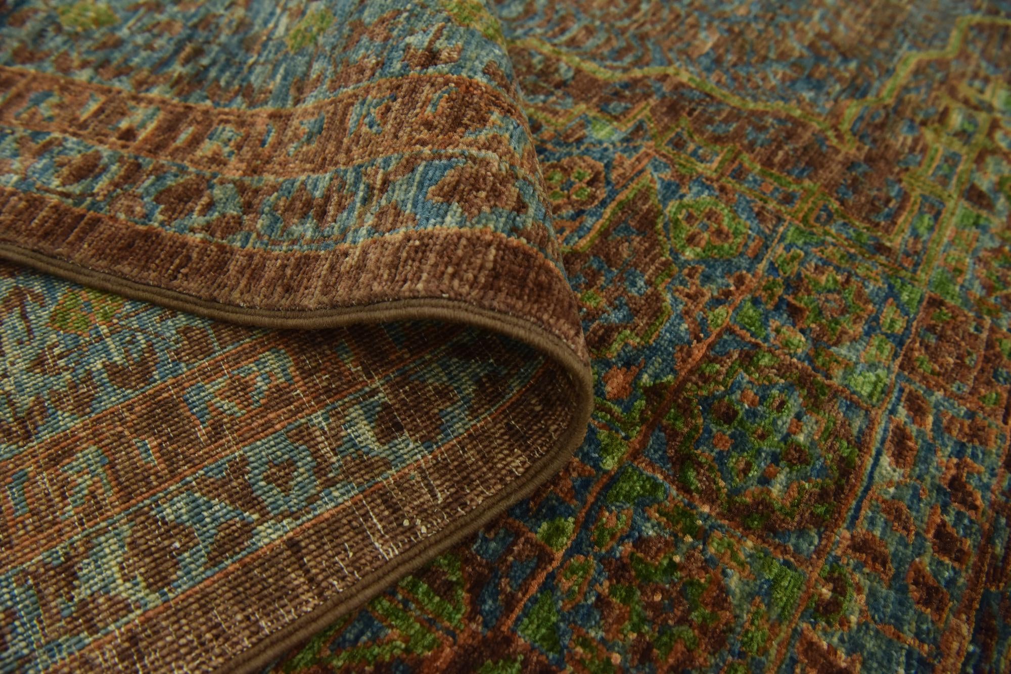 6' 11 x 9' 7 Hand Knotted Mamluk Ziegler Rug