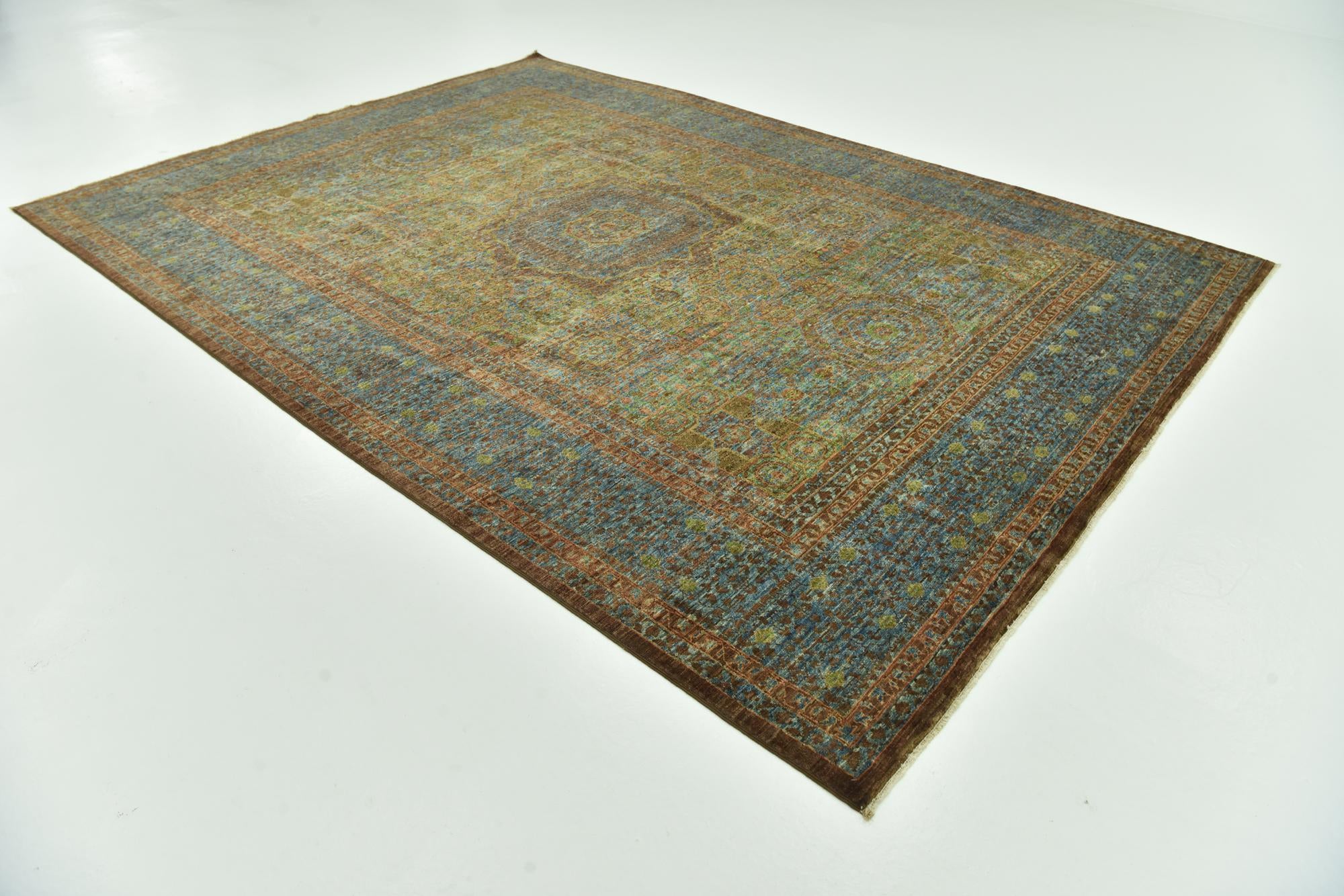 6' 11 x 9' 7 Hand Knotted Mamluk Ziegler Rug