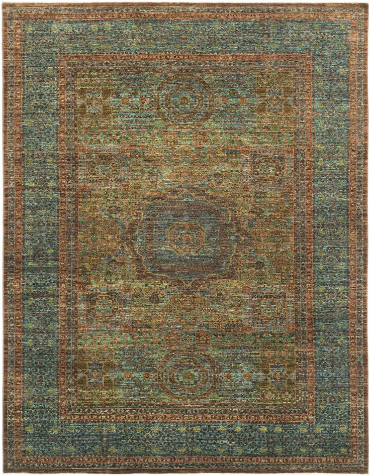 Detail image of 6' 11 x 9' 7 Hand Knotted Mamluk Ziegler Rug