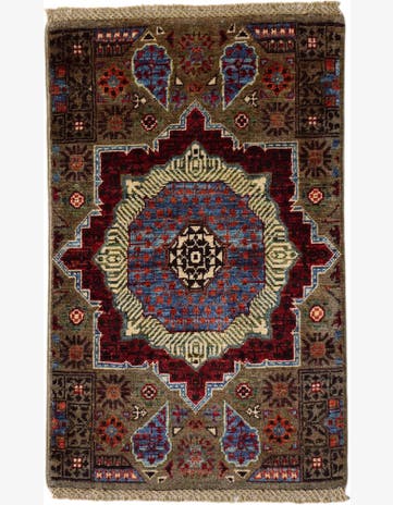 1' 11 x 3' 1 Hand Knotted Mamluk Ziegler Rug