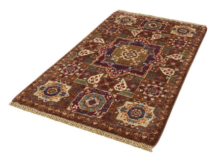 Detail image of 1' 11 x 3' 4 Hand Knotted Mamluk Ziegler Rug