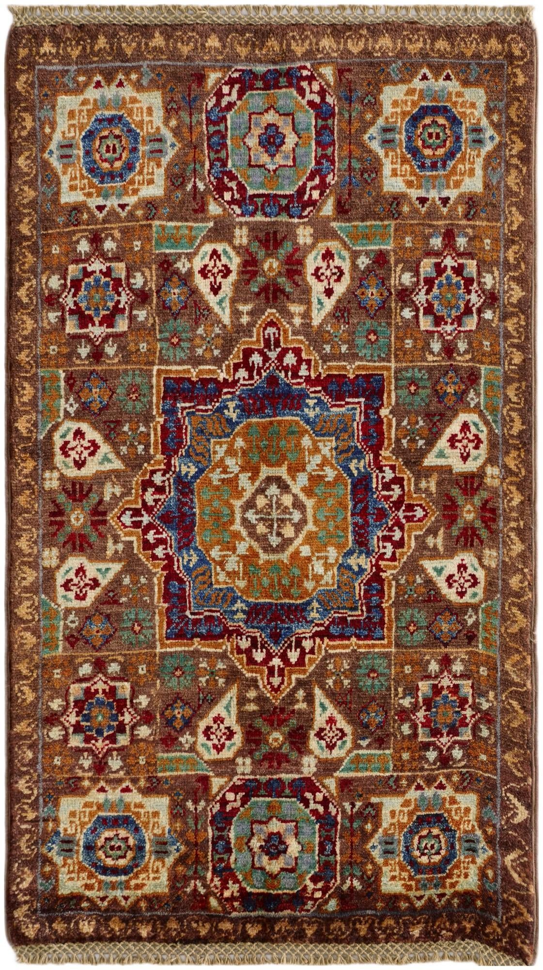 1' 11 x 3' 4 Hand Knotted Mamluk Ziegler Rug