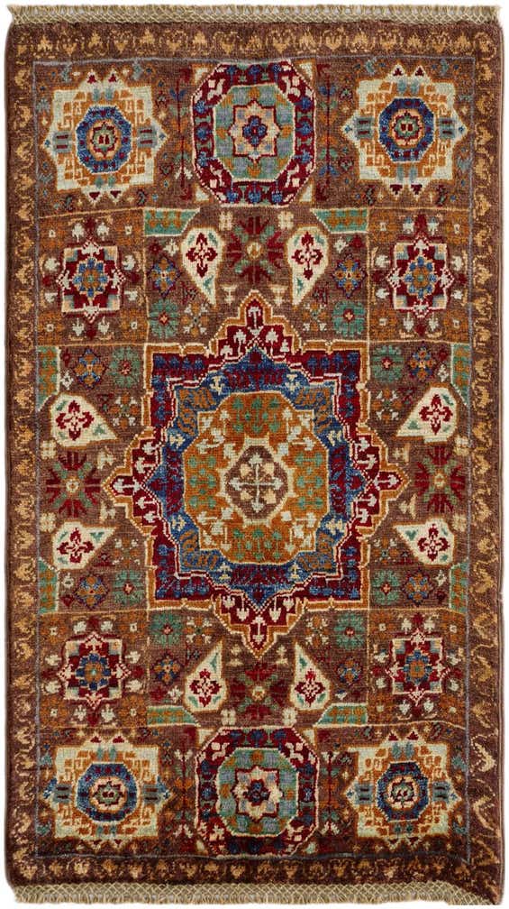 1' 11 x 3' 4 Hand Knotted Mamluk Ziegler Rug