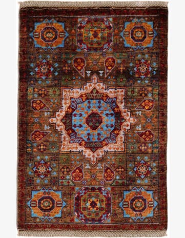 2' x 3' Hand Knotted Mamluk Ziegler Rug