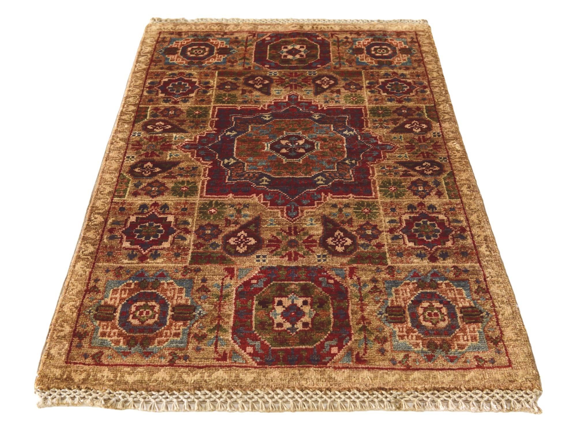1' 10 x 3' Hand Knotted Mamluk Ziegler Rug