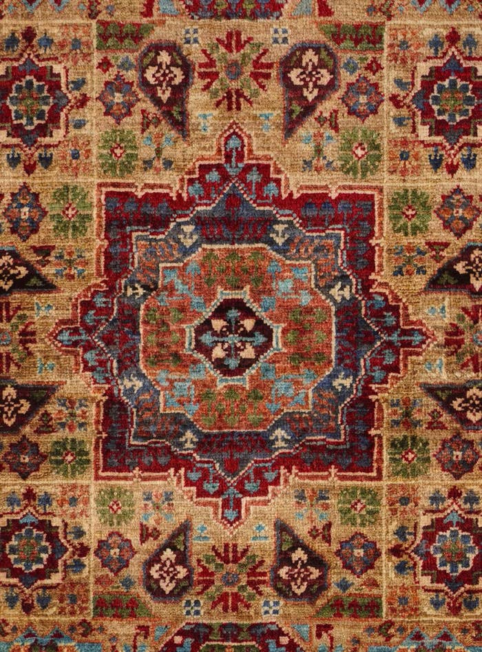 Detail image of 1' 10 x 3' Hand Knotted Mamluk Ziegler Rug