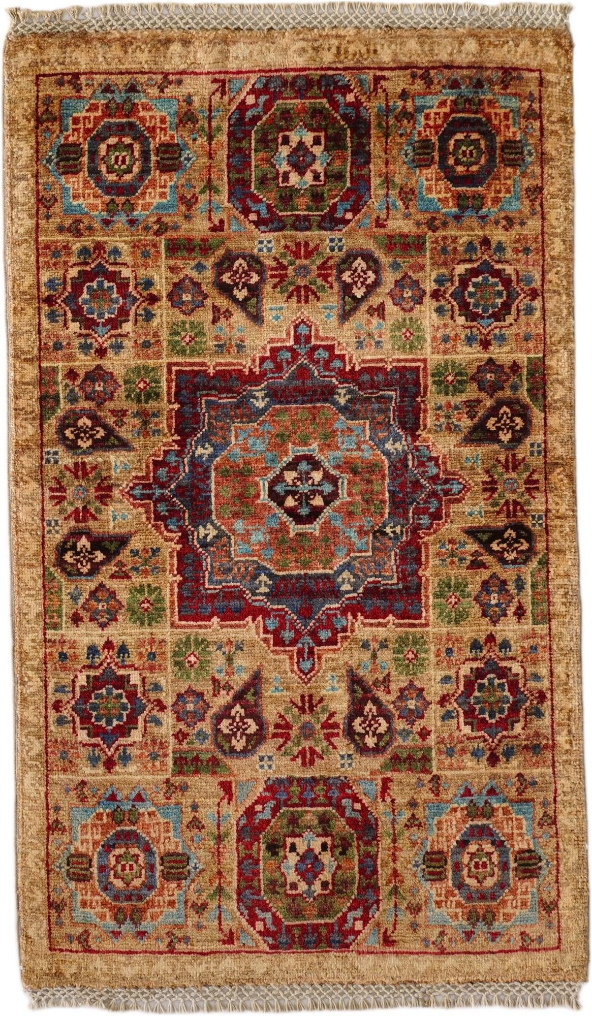 1' 10 x 3' Hand Knotted Mamluk Ziegler Rug