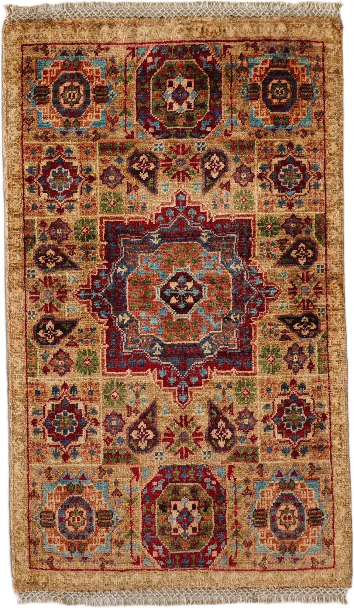 1' 10 x 3' Hand Knotted Mamluk Ziegler Rug