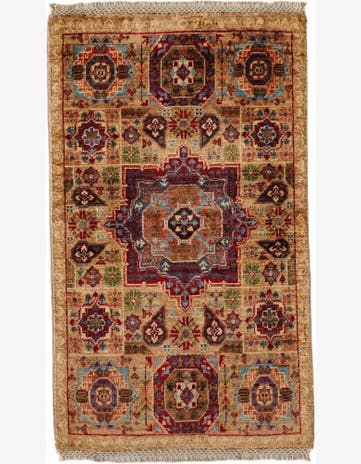 1' 10 x 3' Hand Knotted Mamluk Ziegler Rug