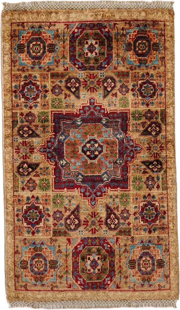 1' 10 x 3' Hand Knotted Mamluk Ziegler Rug