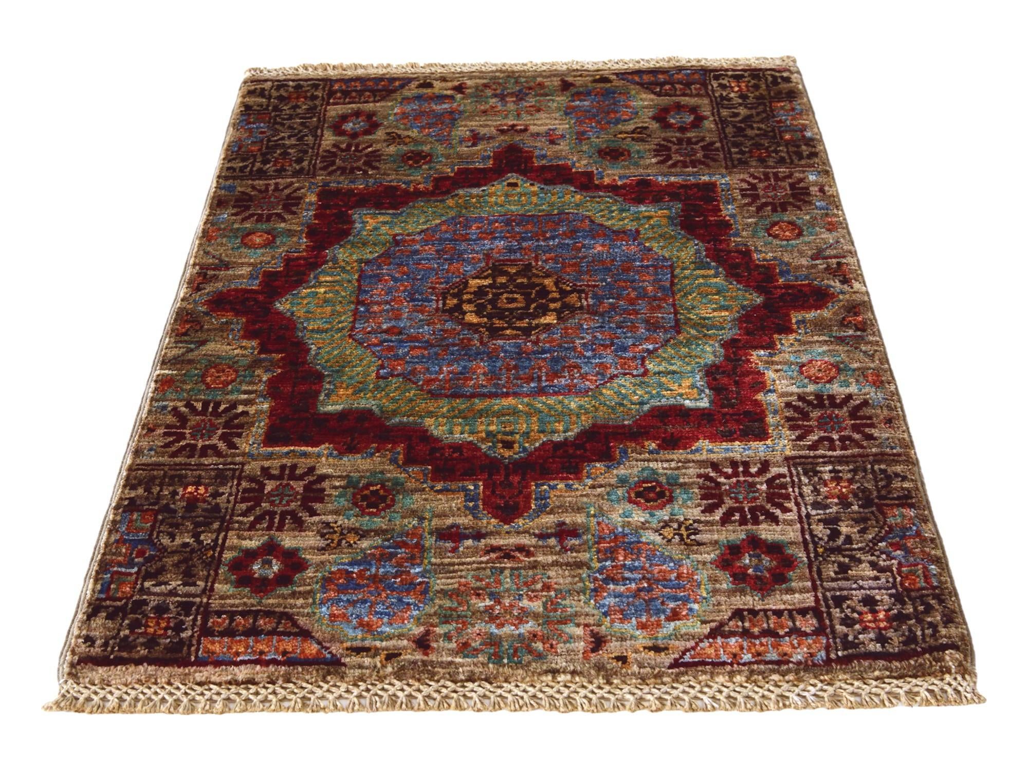2' x 2' 11 Hand Knotted Mamluk Ziegler Rug