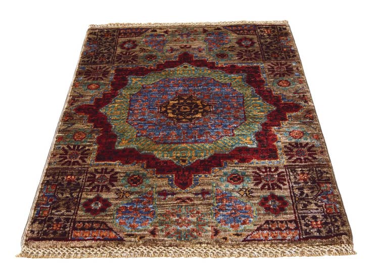 Detail image of 2' x 2' 11 Hand Knotted Mamluk Ziegler Rug