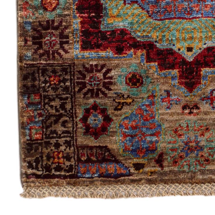 Detail image of 2' x 2' 11 Hand Knotted Mamluk Ziegler Rug