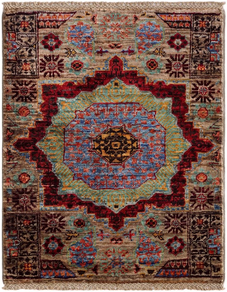 Detail image of 2' x 2' 11 Hand Knotted Mamluk Ziegler Rug
