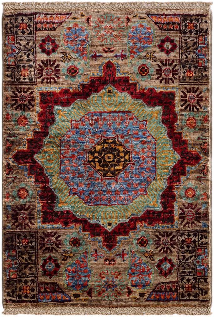 2' x 2' 11 Hand Knotted Mamluk Ziegler Rug