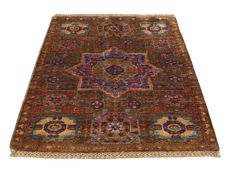 Detail image of 2' 1 x 2' 11 Hand Knotted Mamluk Ziegler Rug
